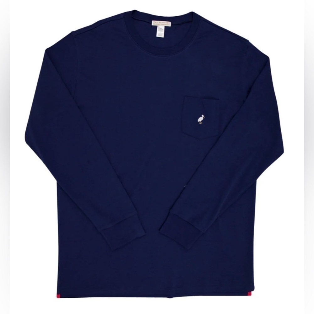 NWT TBBC Men’s L/S Nantucket Navy Carter Crewneck Stork Shirt